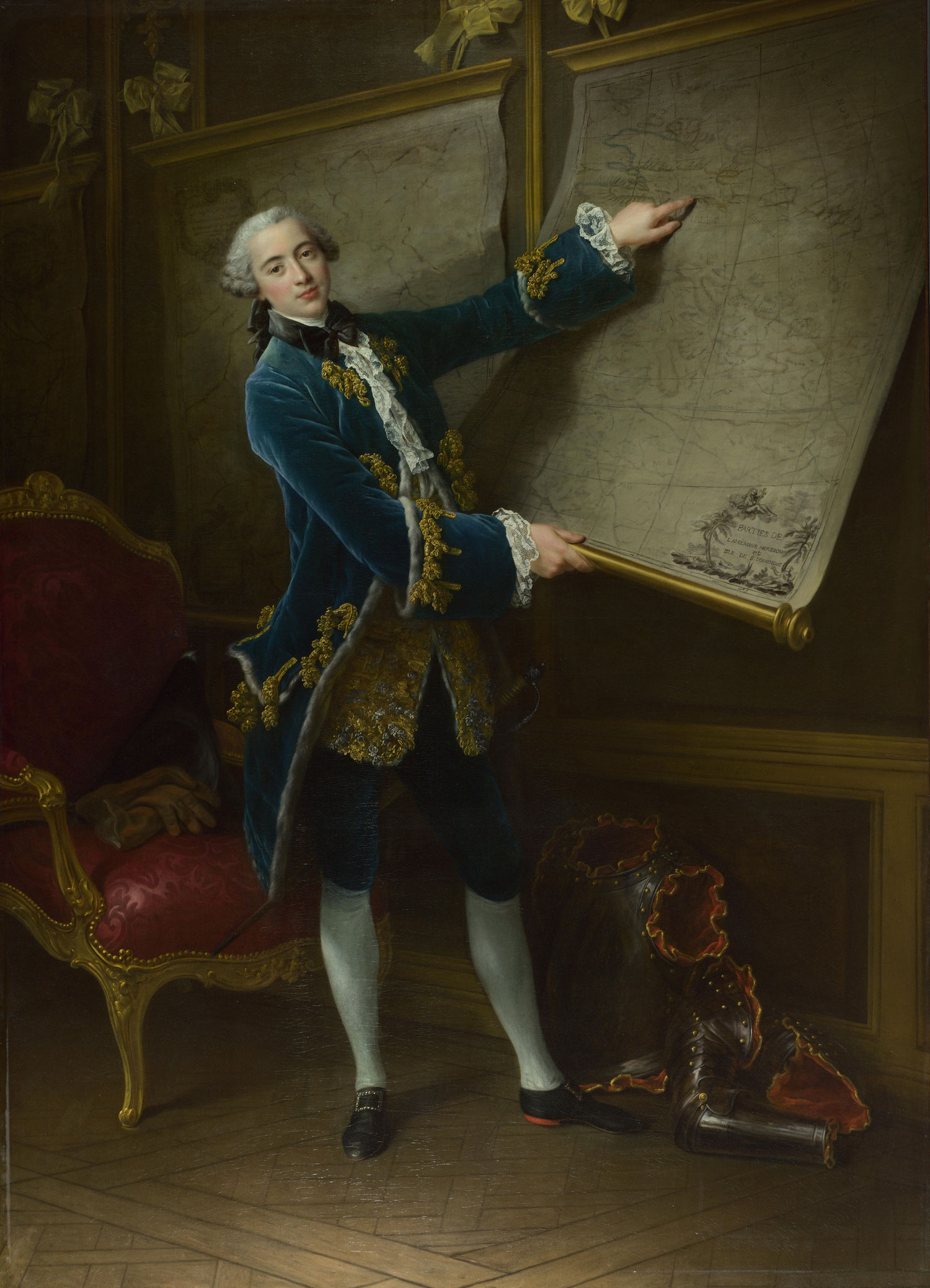 Portrait of the Count of Vaudreuil, painted by Hubert Drouais in 1758, National Gallery, London.